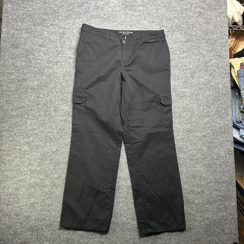 Genuine‎ Dickies Cargo Pants Women's 14 Black Relaxed Fit Outdoor - 36x30.5